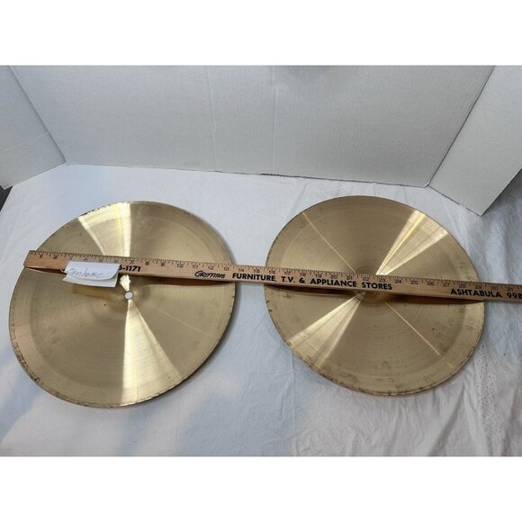 Sound Source Hi Hat Cymbals 14” Pair Drums Parts Set Band Musical Beginners Vtg - Picture 2 of 2